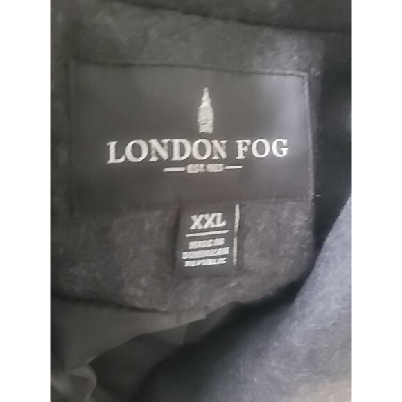 London Fog Womens Size XXL Wool Blend Charcoal Gray Grey Car Pea Coat Jacket - Picture 5 of 11